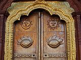 Kathmandu Pashupatinath 04 Golden Door At Pashupatinath Temple Entrance A golden door sits just to the right of the western Pashupatinath entrance gate.